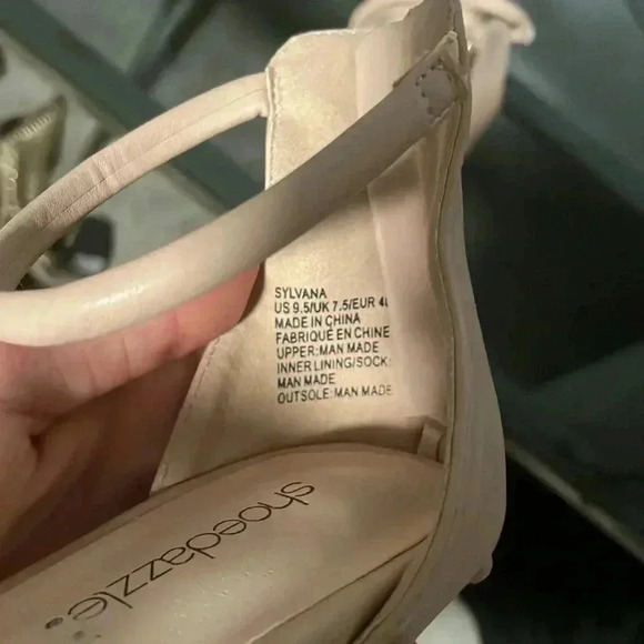 Shoedazzle Women's‎ Nude Strappy High Heel Size 9.5 - Picture 8 of 8